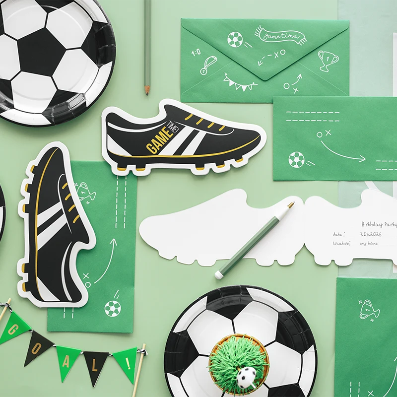 19 x 19 cm Fußball Geburtstagseinladung