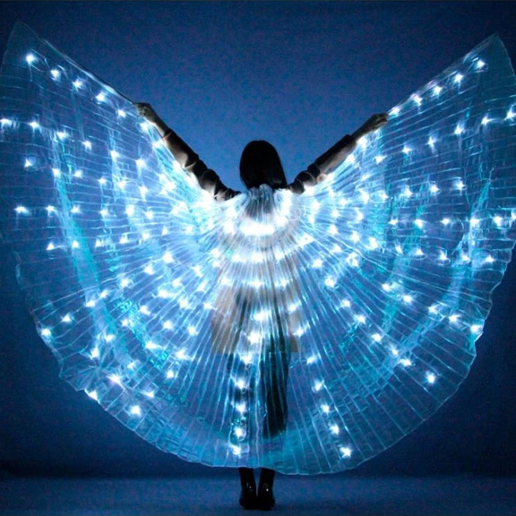 White luminous LED wings