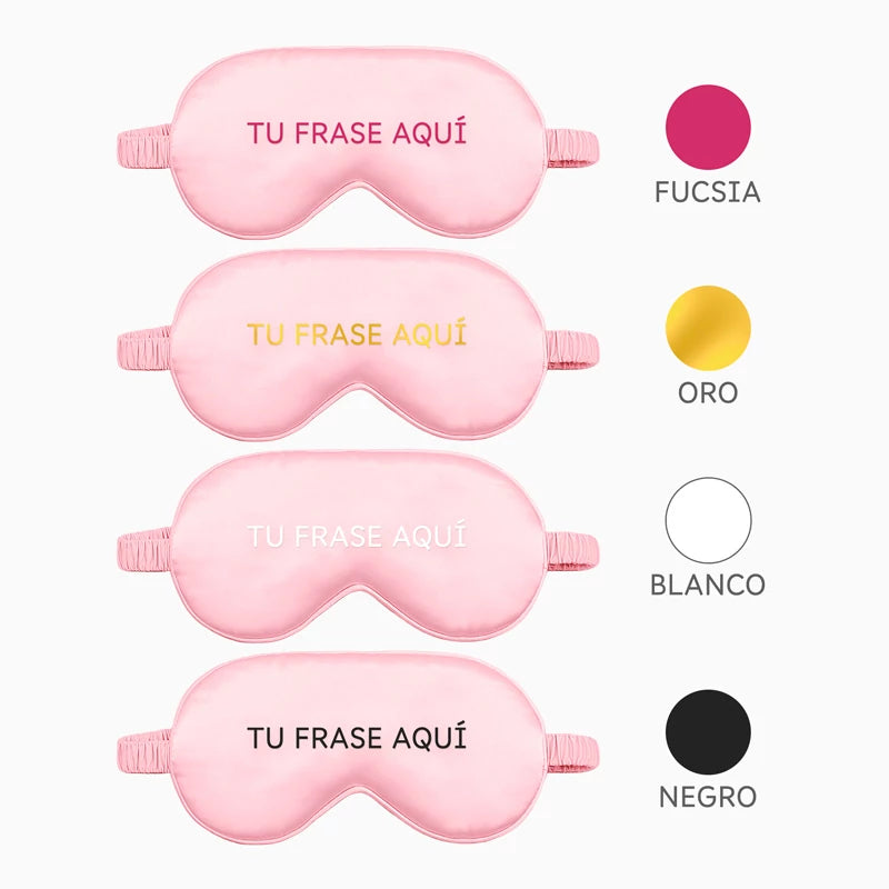 Antifaz Satén Rosa Despedida de Soltera Personalizado Vinilo