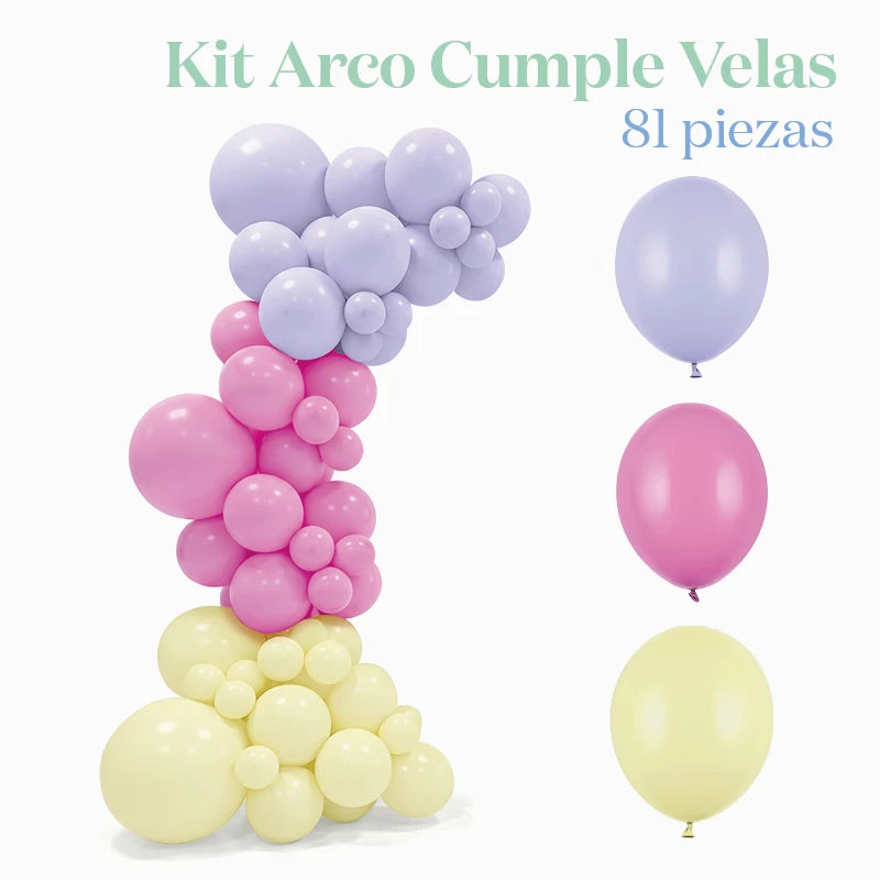 Birthday Balloon Arch Kit Candles