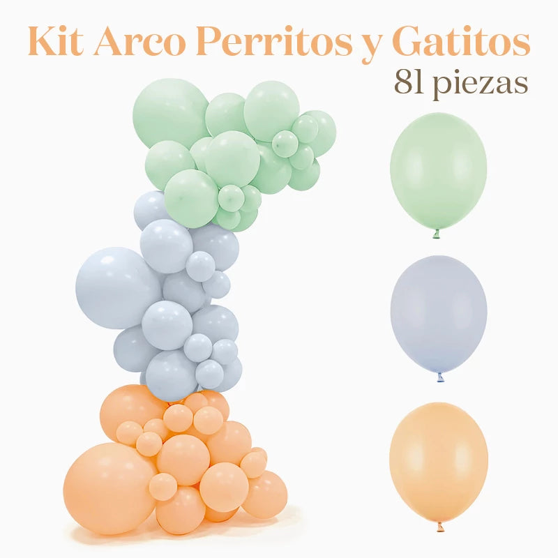 Kit Arco Globos Mascotas