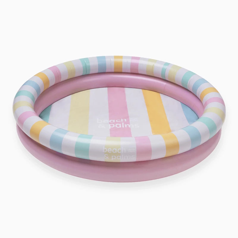 Piscina para Niños Ø 100 cm Rayas Multicolor Pastel