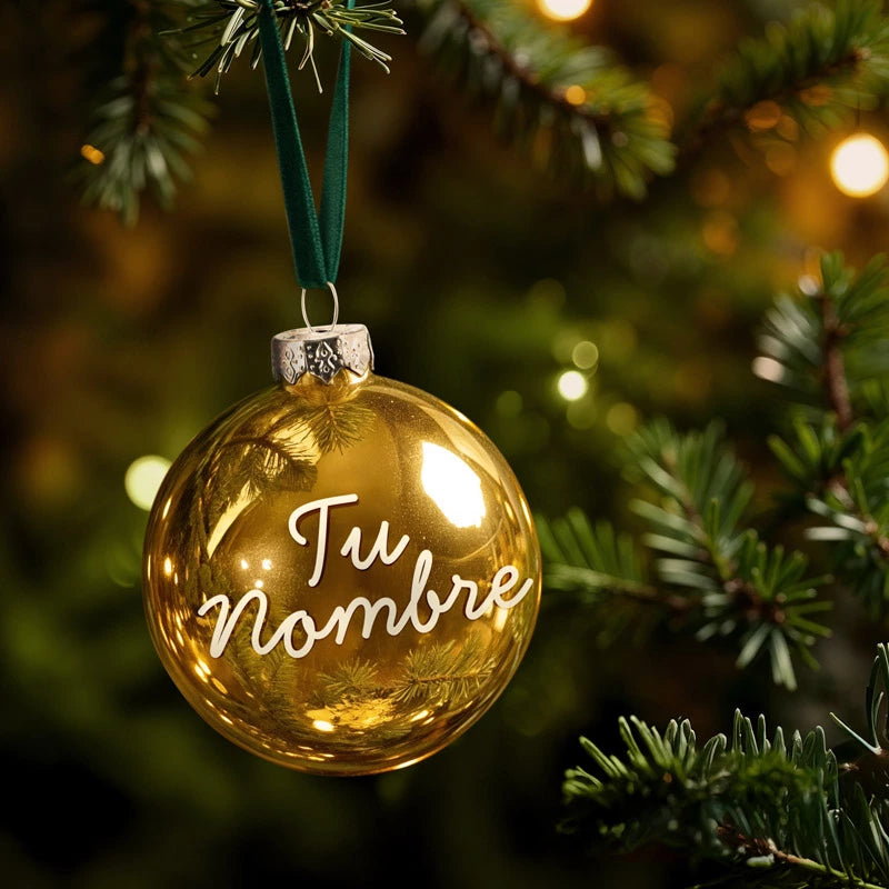 Bola de Navidad Dorada Personalizada