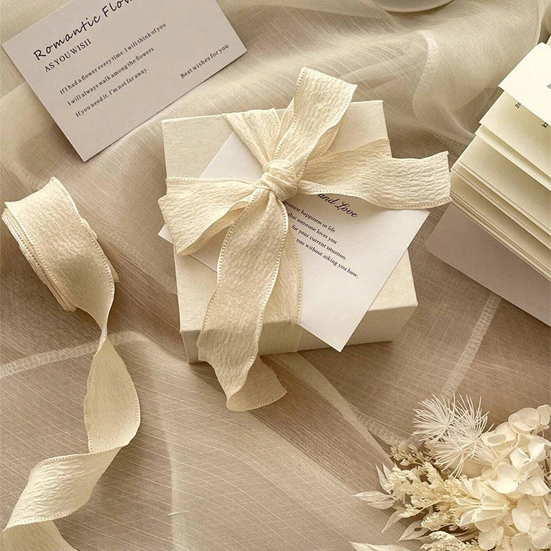 Nastro in tessuto ondulato 2,5 cm x 9 m Beige