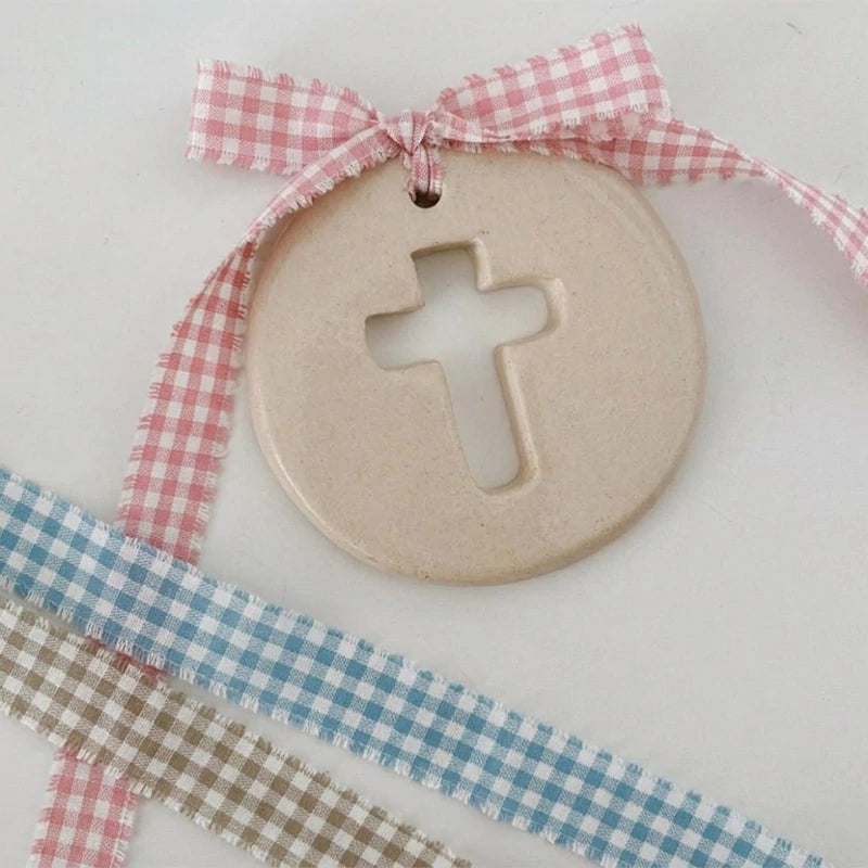 Cinta Tela Vichy Pequeño 3 cm x 1.6 m Azul Pastel