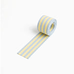Fita Fita 3,5 cm x 1,60 m Listras Azul Pastel e Amarelo Limão