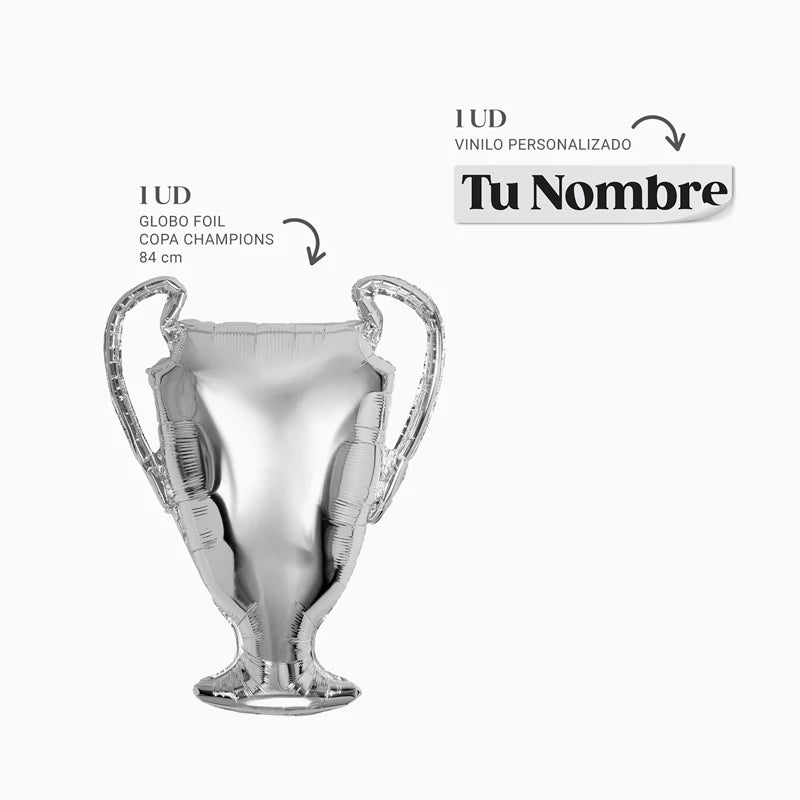Globo Foil XL Copa Champions Personalizada Nombre
