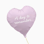 Globo Foil Mate 45 cm Corazón Lavanda Personalizado Frase Vinilo Blanco