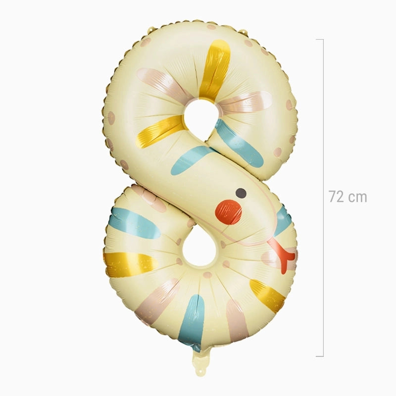 Globo Foil Número 8 Serpiente