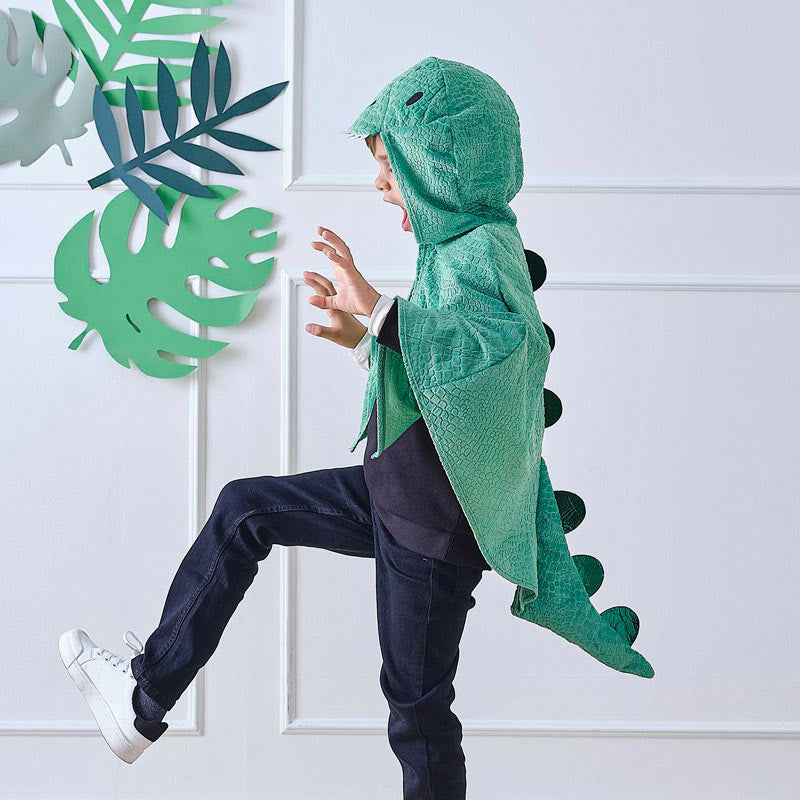 Capa Disfraz Dinosaurio Verde