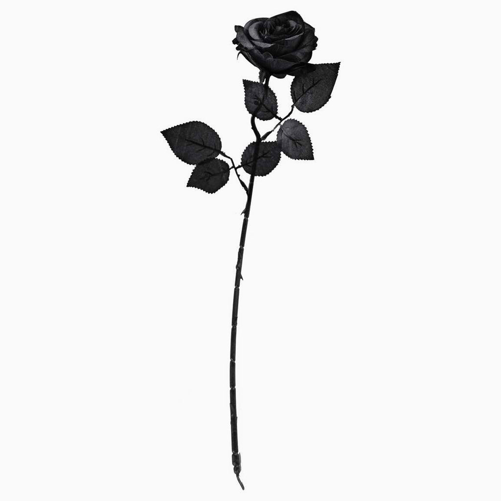 Schwarze künstliche Rose für Halloween -Dekoration – Oh Yeah!
