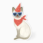 Siluetta decorativa del cartone del gattino siamese