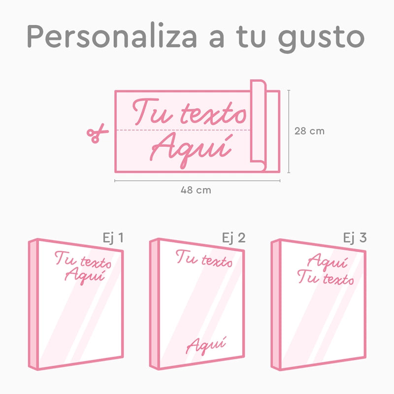 Vinile personalizzato bianco - dimensione L (29 x 59 cm)