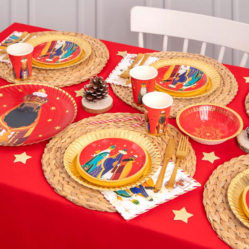 Kit de mesa de mesum Reyes magos 12 pessoas