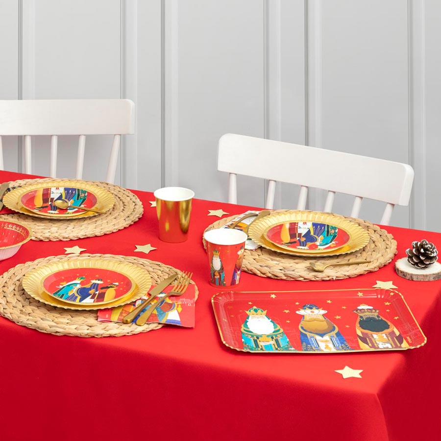 Kit de mesa de mesum Reyes magos 12 pessoas
