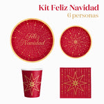 Kit Mesa Basic Navidad 6 Personas Feliz Navidad 48 piezas