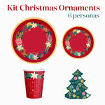 Kit Mesa Basic Navidad 6 Personas Ornaments 38 piezas