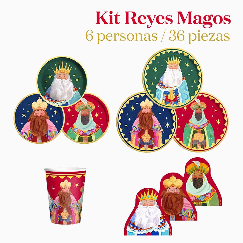 Kit Mesa Básica Noite Três Reis 6 Pessoas 48 peças