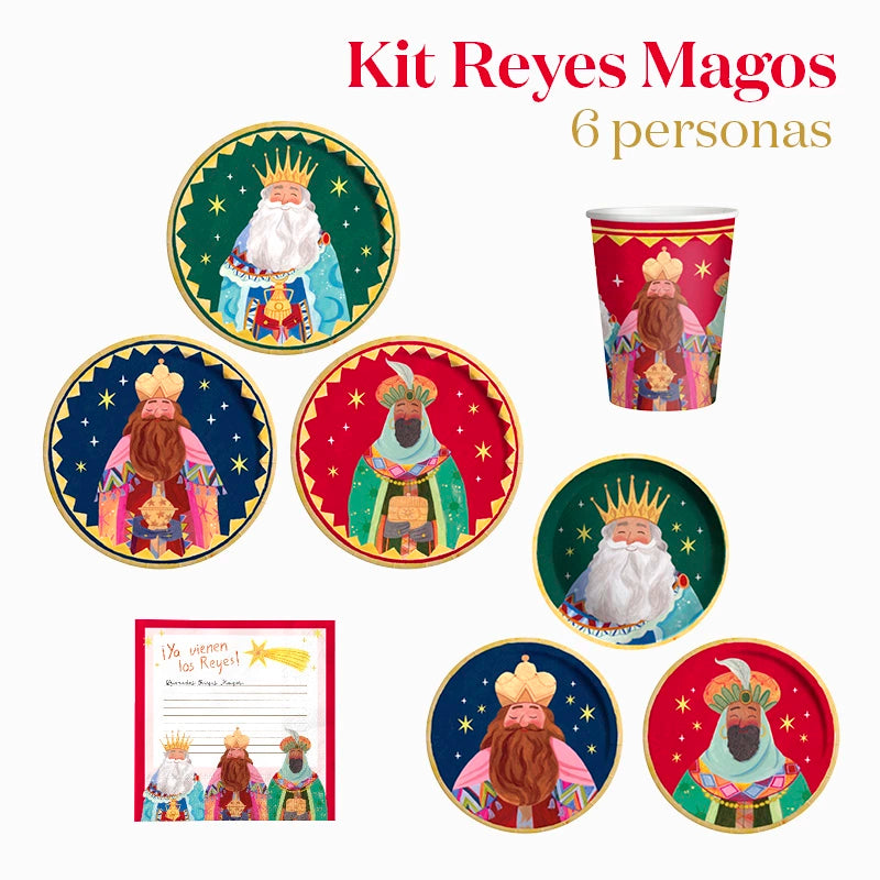 Kit Mesa Basic Noche de Reyes Magos 6 Personas 48 piezas
