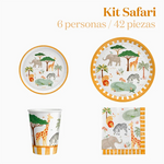 Kit Mesa Basic 6 Personas Mi Primer Safari 42 piezas