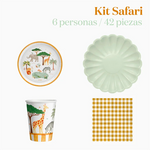 Kit Mesa Basic 6 Personas Mi Primer Safari 42 piezas