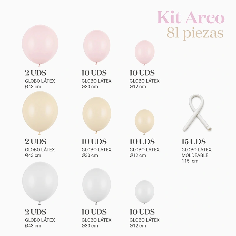 Inspiracion con Kit Arco Globos Baby Osito Rosa