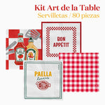 Set Servilletas Comidas y Cenas en Casa Rojo