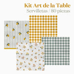 Set Servilletas Desayunos, Postres y Meriendas Ocre