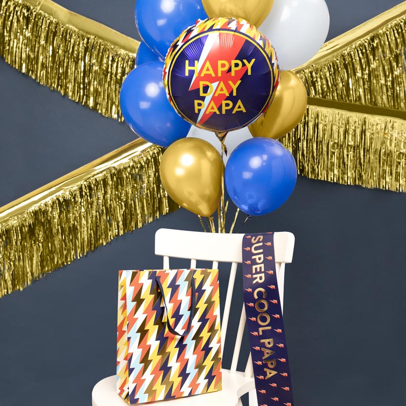 Bolsa Regalo Día del Padre Cartón 26 x 10 x 32 cm Rayos