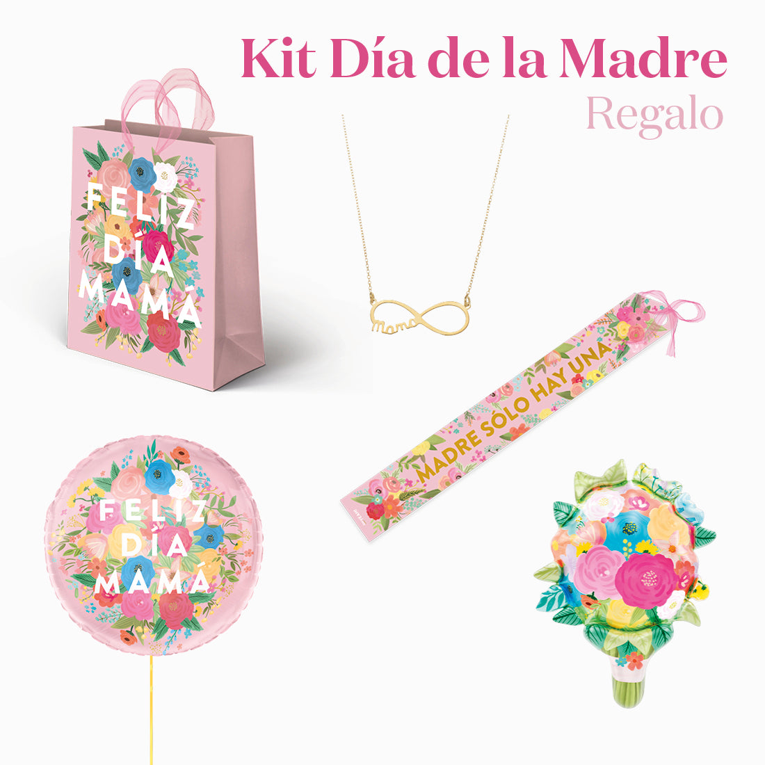 Kit Regalo Bolsa Día de la Madre Collar Infinito