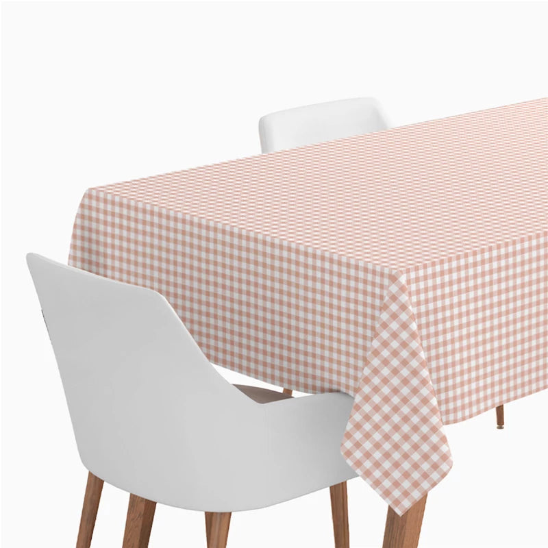 Mantel Papel Plegado Impermeable 1.20 x 1.80 m Vichy Salmón