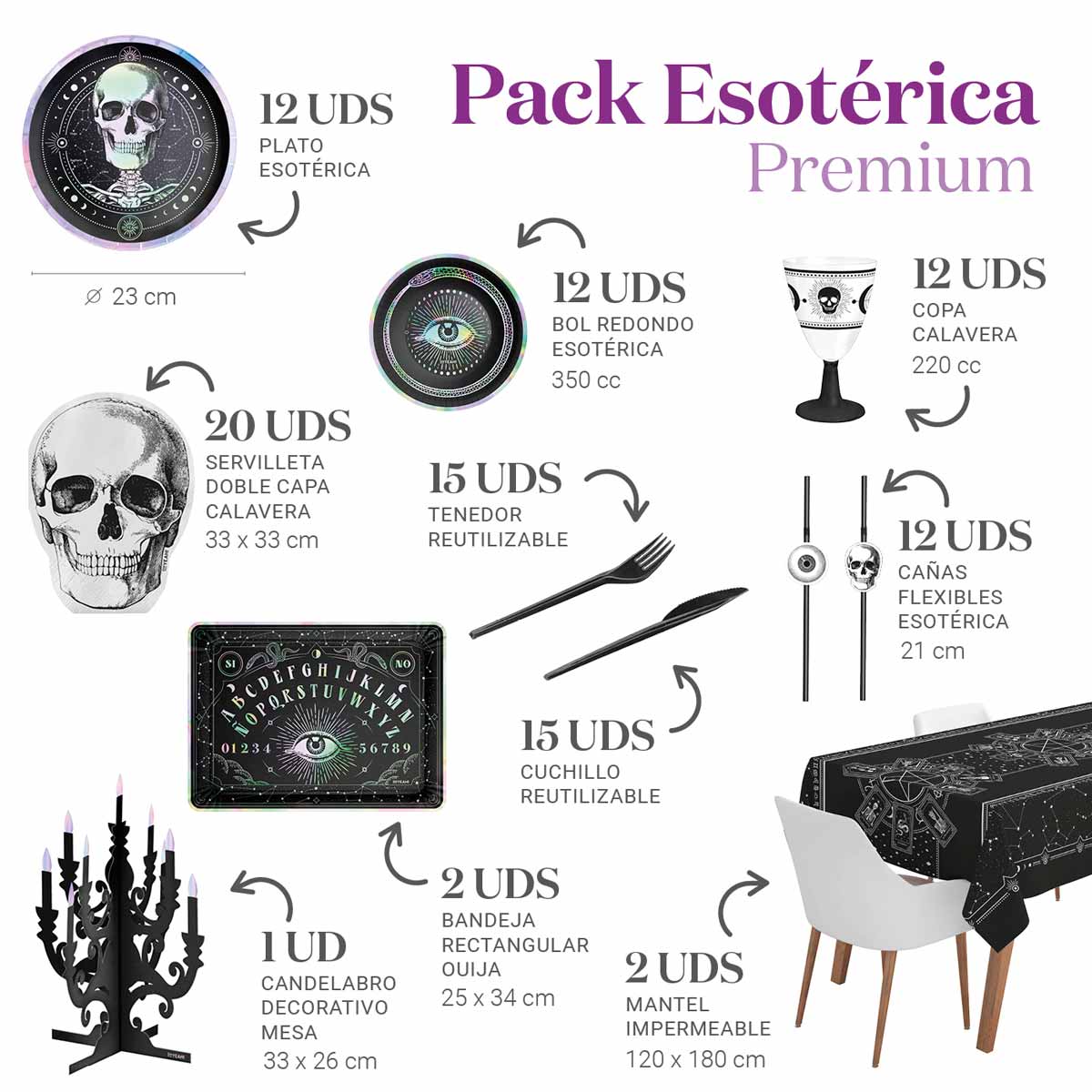 12 Personen Esoteric Premium Table Kit