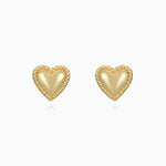 Pendientes Corazón de 5 mm Bañados en Oro