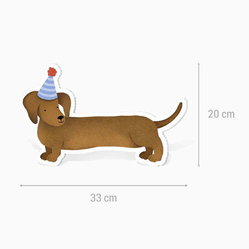 Inspiracion con Silhueta decorativa de cachorro salsicha de papelão