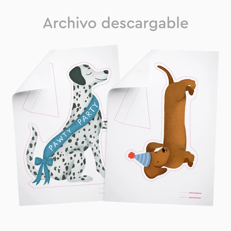 Digitale dekorative Hundesilhouette