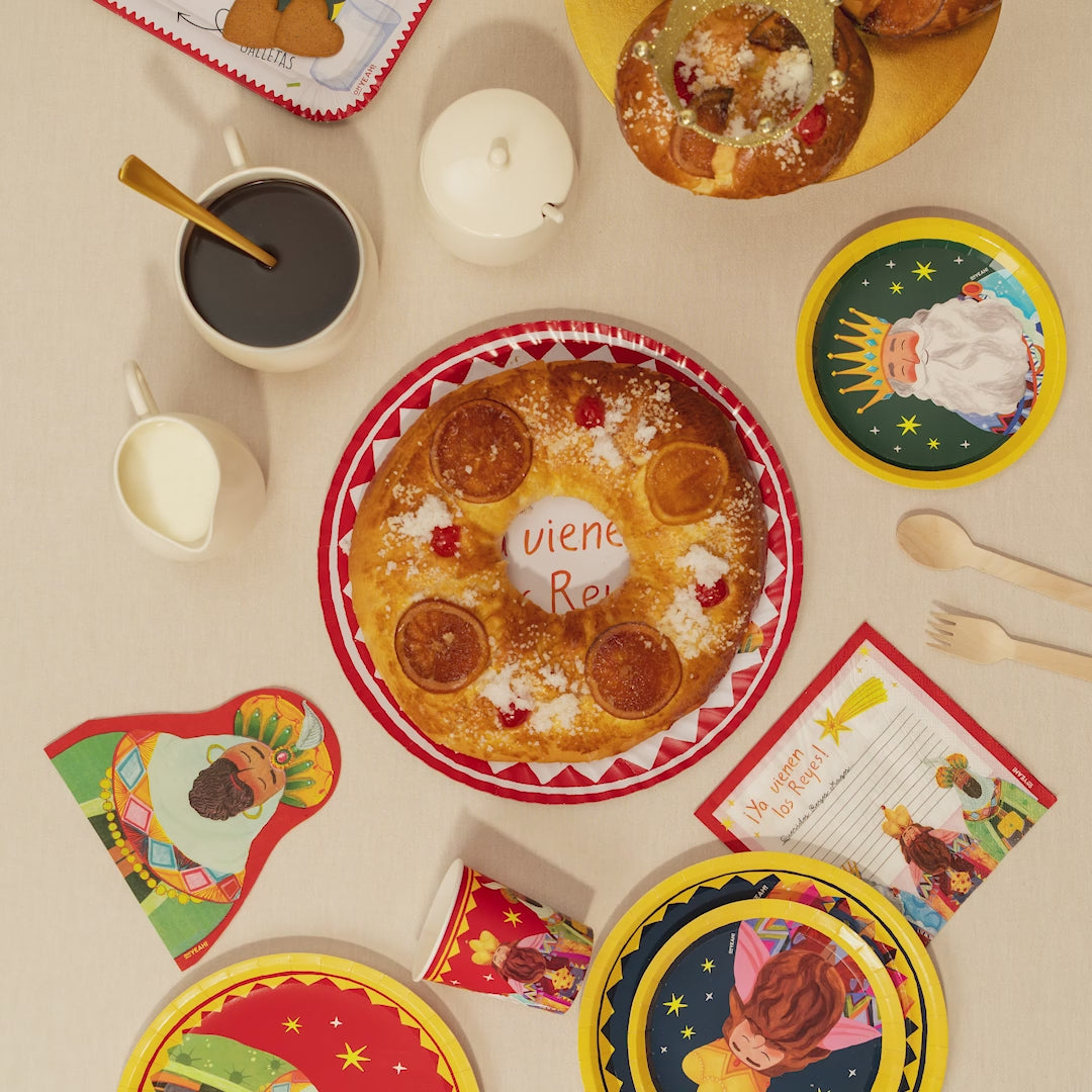 Inspiracion con Bandeja Redonda Cartón Reyes Magos Ø 30 cm ¡Ya Vienen los Reyes!