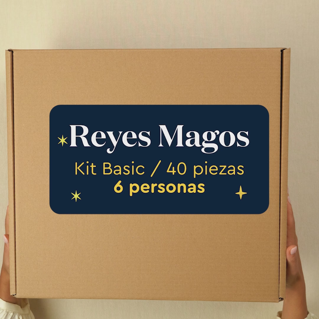 Inspiracion con Kit Mesa Basic Noche de Reyes Magos Oro 6 Personas 40 piezas