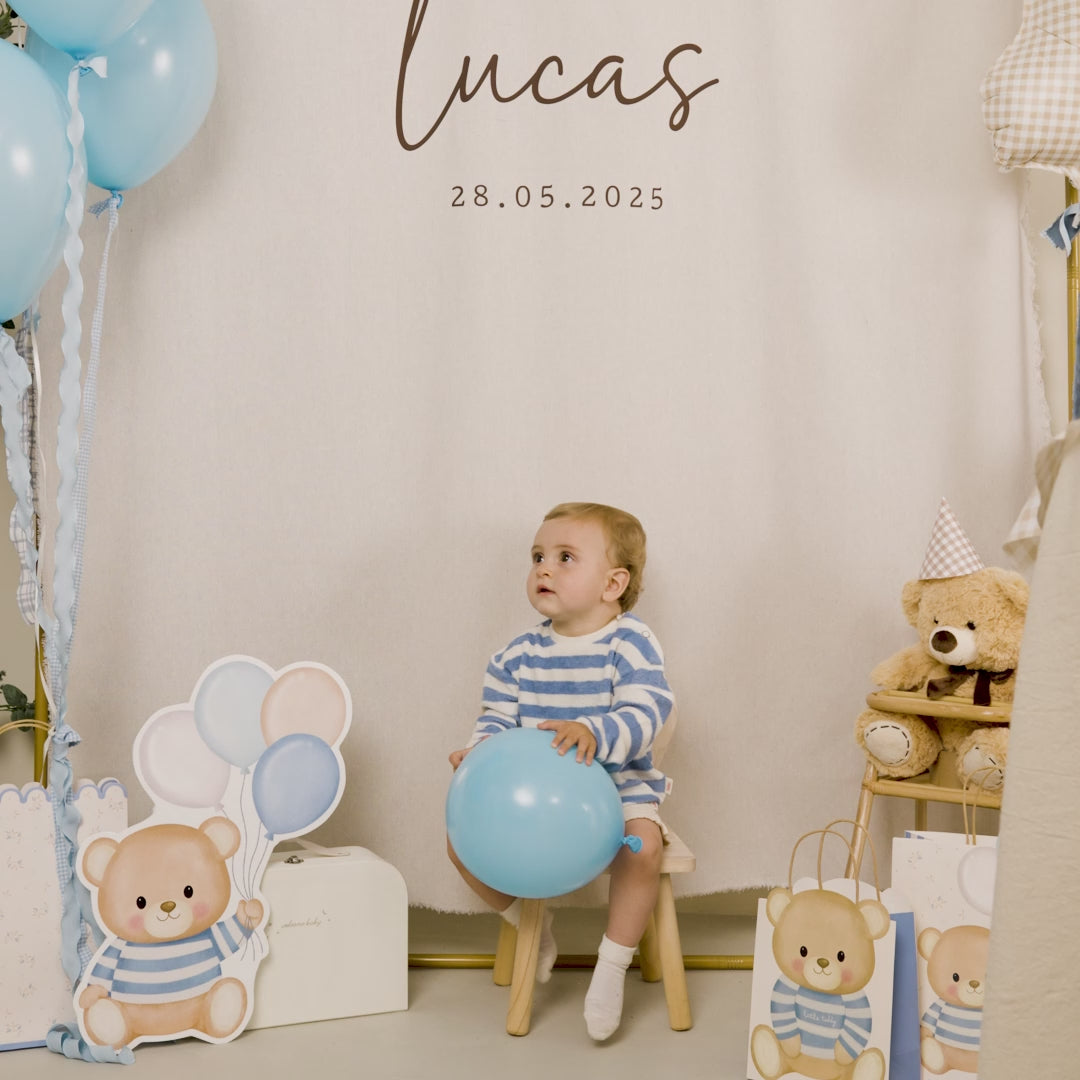 Inspiracion con Bolsa Regalo Cartón Mediana 26 x 10 x 32 cm Baby Osito Azul