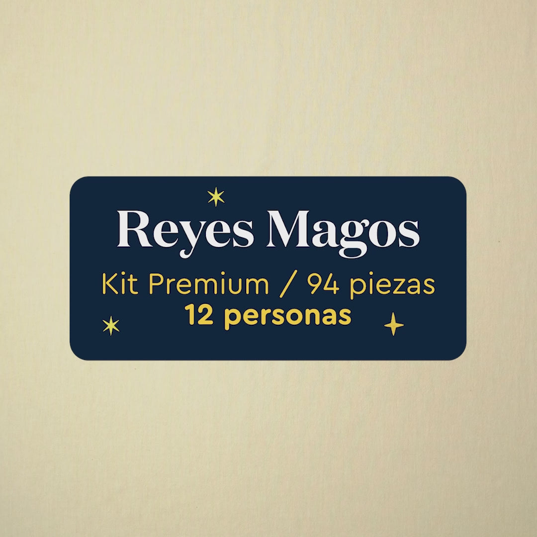 Inspiracion con Kit Mesa Premium Noche de Reyes Magos 12 Personas 94 piezas