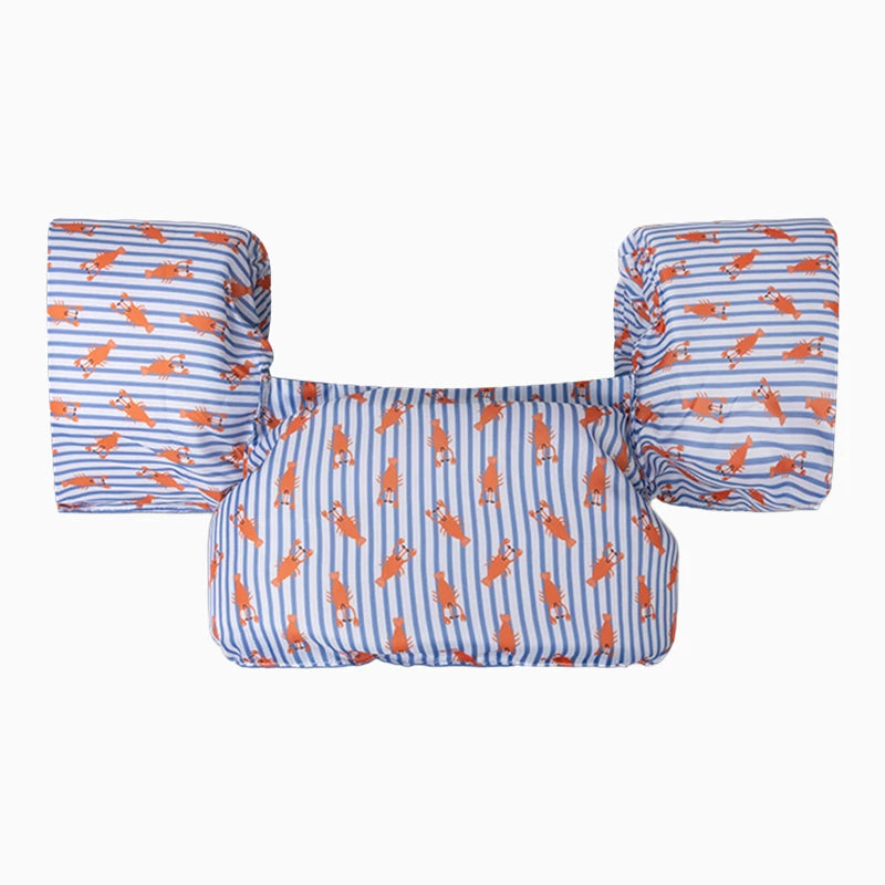 Chaleco con Manguitos Infantil Rayas Azul y Blanco con Langostas