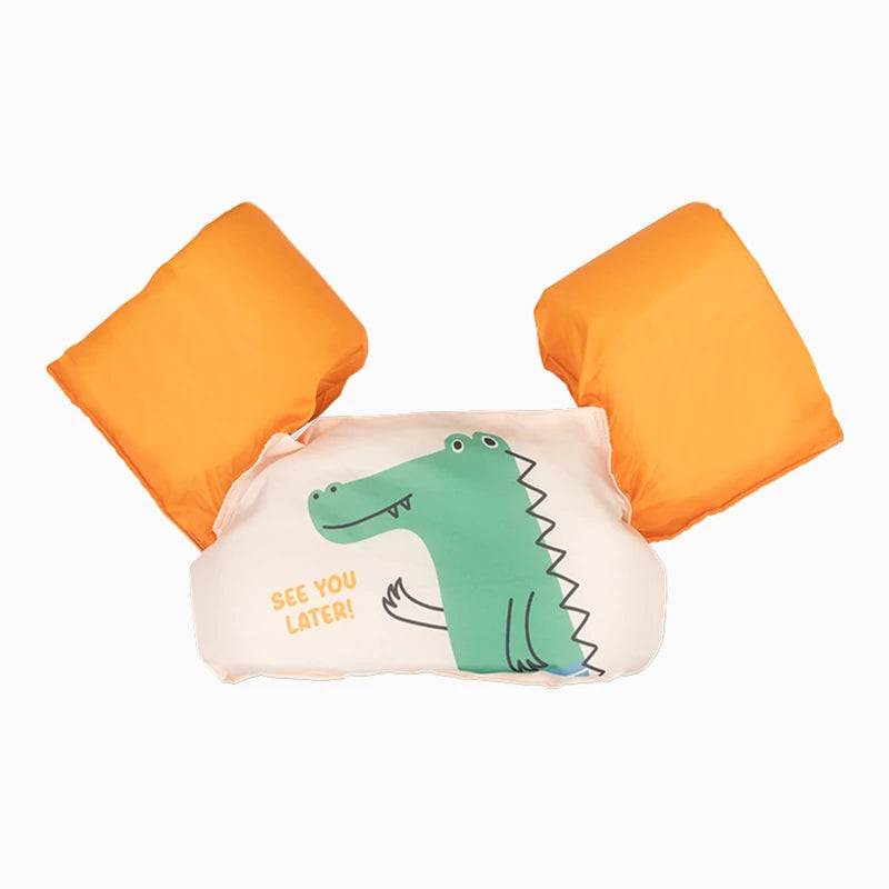 Chaleco con Manguitos Infantil Naranja con Cocodrilo