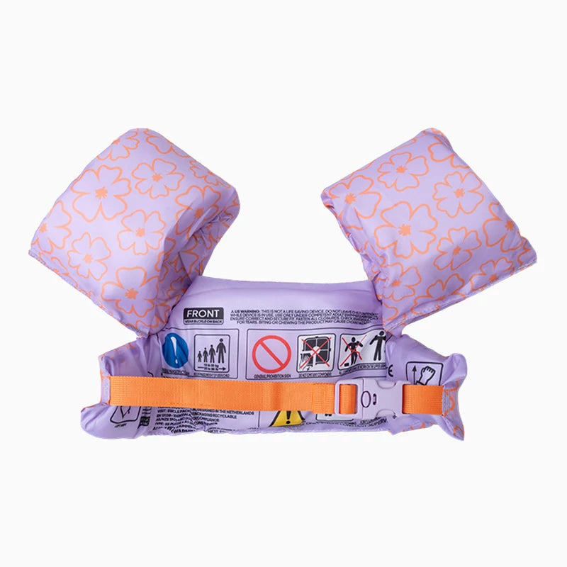 Inspiracion con Chaleco con Manguitos Infantil Lavanda con Flores Naranjas