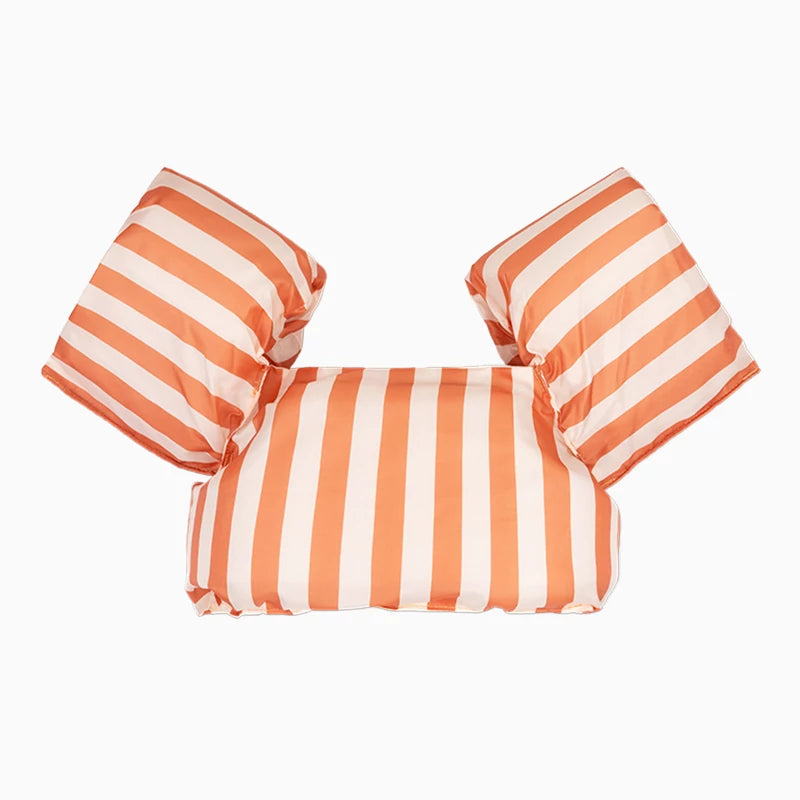 Chaleco con Manguitos Infantil Rayas Naranja y Blanco