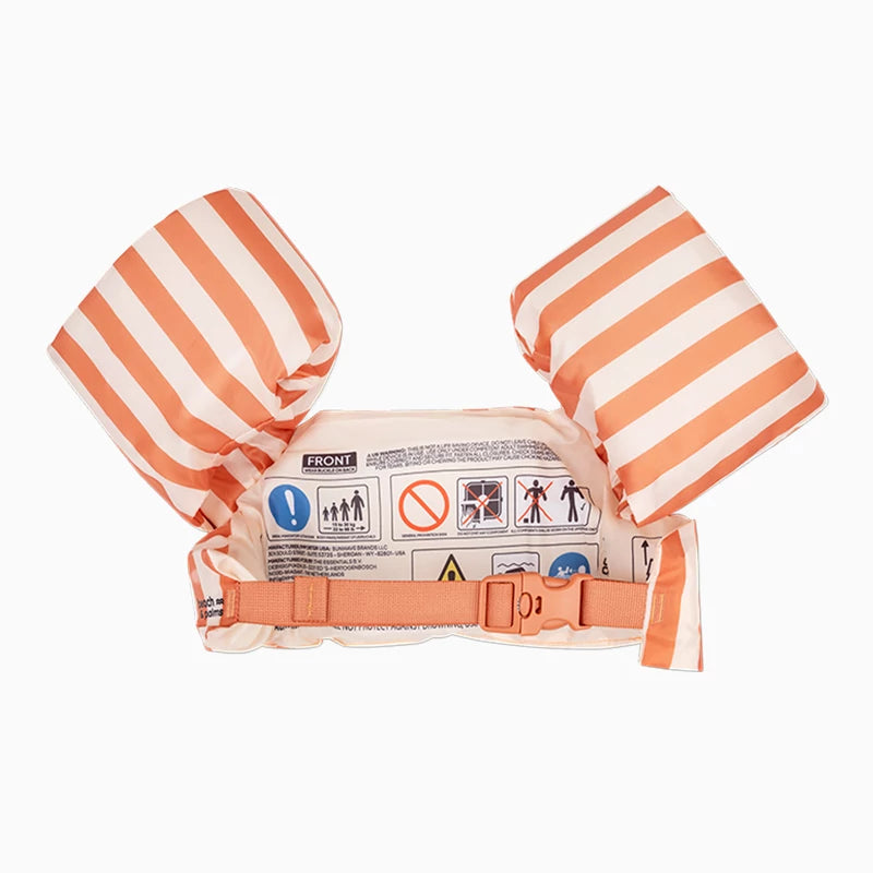 Inspiracion con Chaleco con Manguitos Infantil Rayas Naranja y Blanco