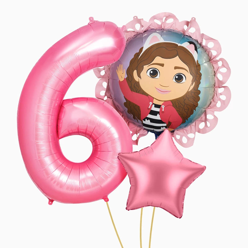 Set Globos Foil Número con Gabby