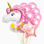Imposta il nome e l'età personalizzati di unicorno foglio di palleo