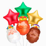Set Ballos Foil Reyes Mago Y Estrella