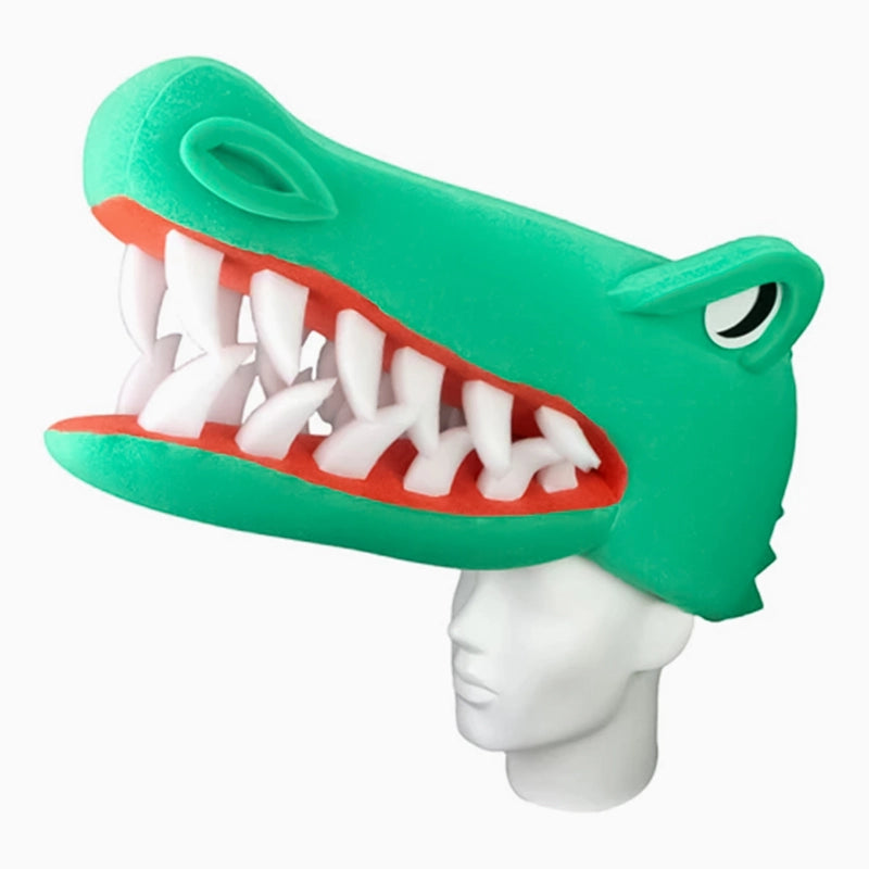 Chapéu gigante de espuma de borracha de crocodilo