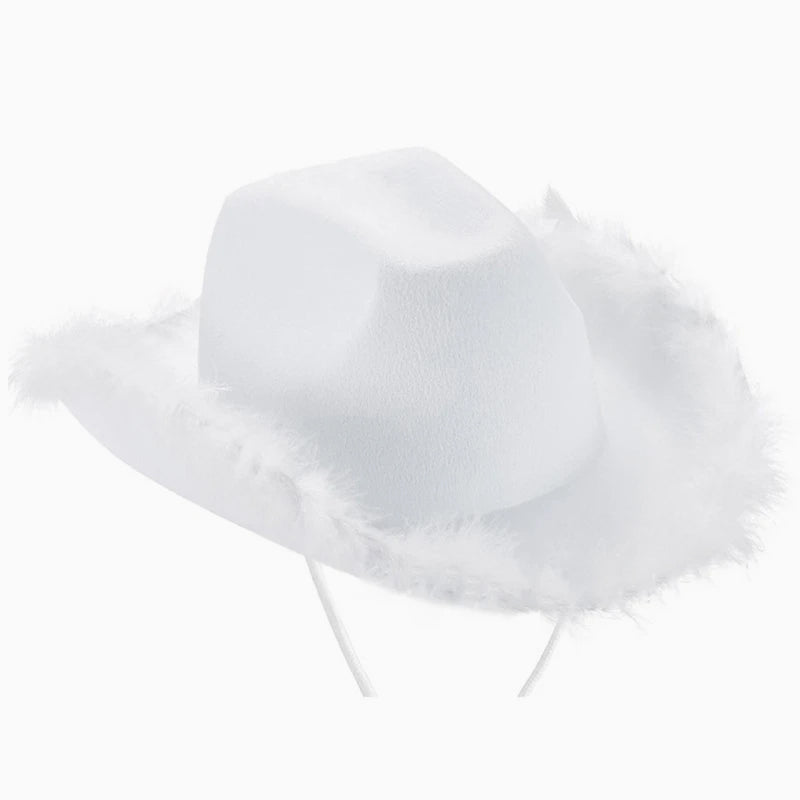 Cappello bianco da cowgirl d'addio