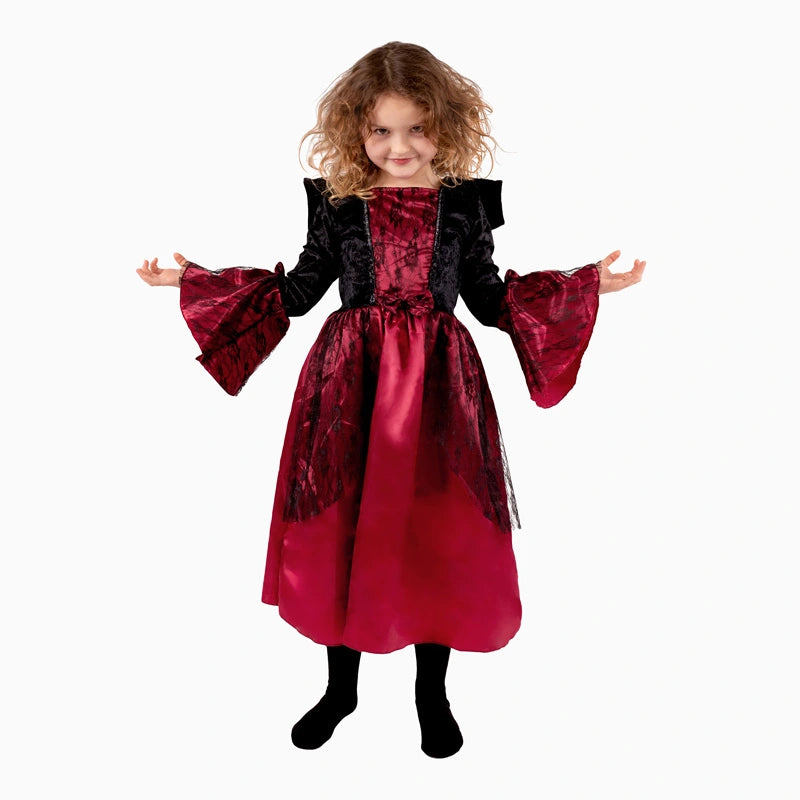 Costume da bambino vampiro rosso per Halloween e feste in costume